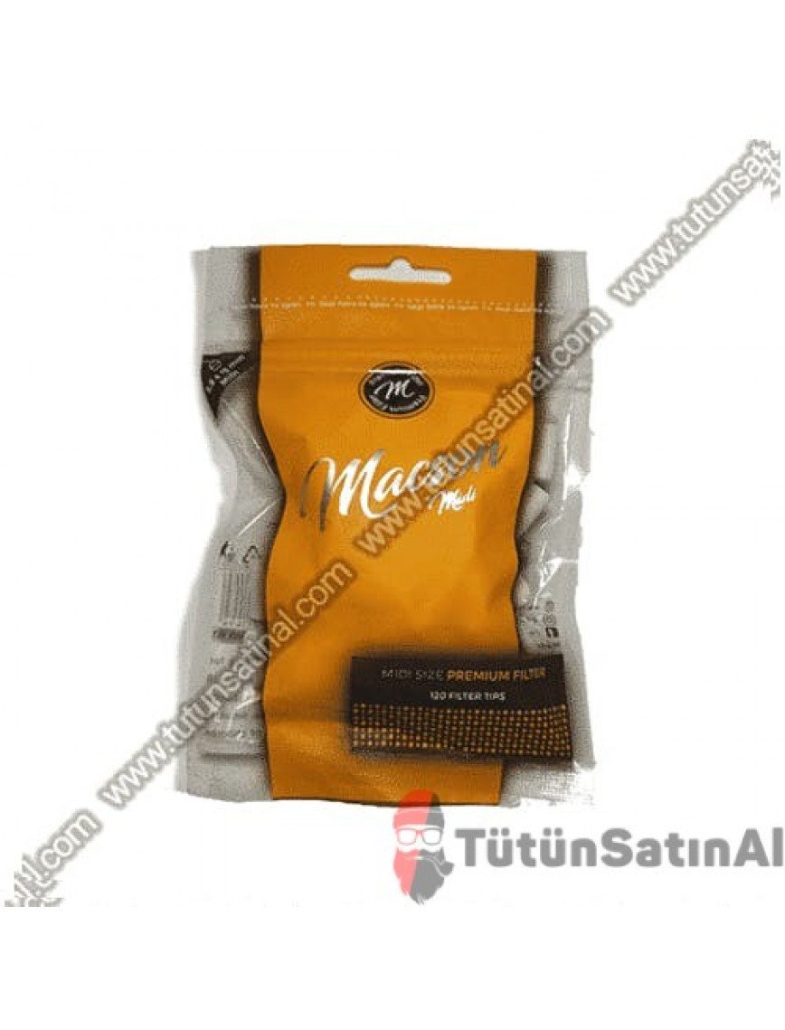 Macson Premium Filter Midi Size 6.9mm Tütün Sarma Filtresi Macson Premium Filter Midi Size 6.9mm Tütün Sarma Filtresi