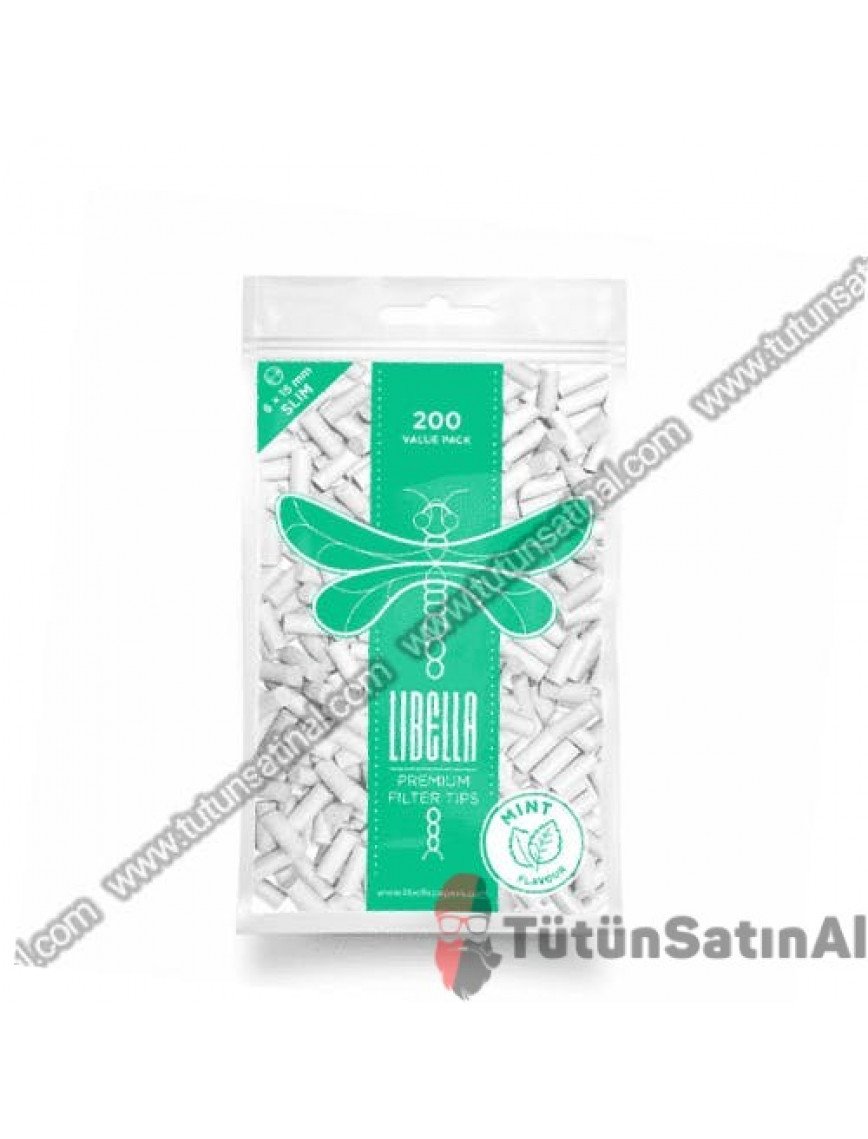 Libella Premium 6x15mm Mentollü Poşet Filtre (200 Adet) Libella Premium 6x15mm Mentollü Poşet Filtre (200 Adet)