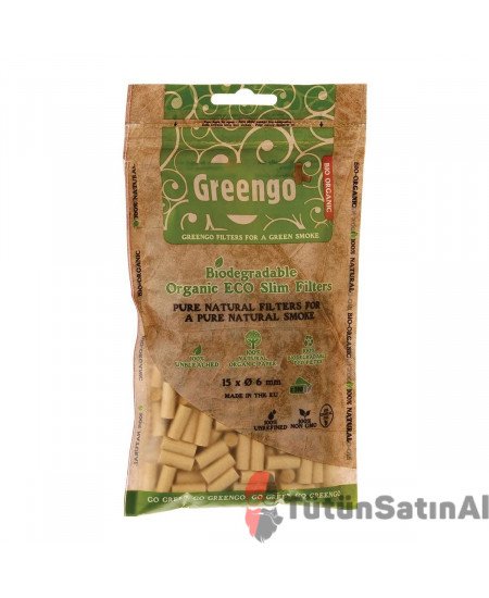 Greengo Organic Eco Slim (15 X 6 mm) Poşet Filtre Greengo Organic Eco Slim (15 X 6 mm) Poşet Filtre