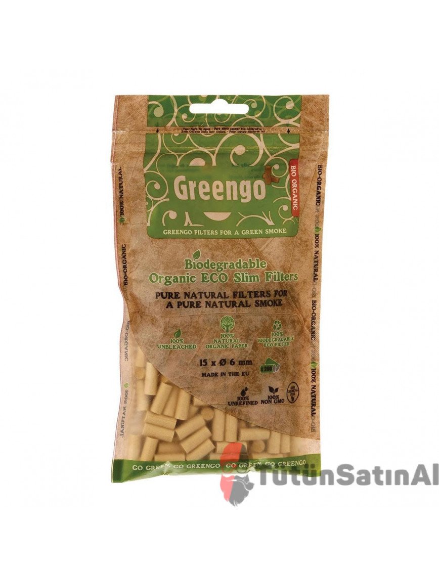 Greengo Organic Eco Slim (15 X 6 mm) Poşet Filtre