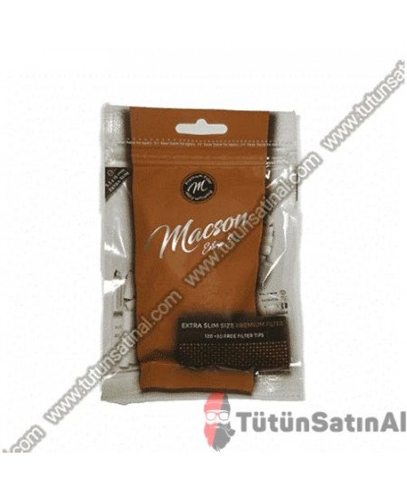 Macson Premium Filter Extra Slim 5.3mm Tütün Sarma Filtresi Macson Premium Filter Extra Slim 5.3mm Tütün Sarma Filtresi