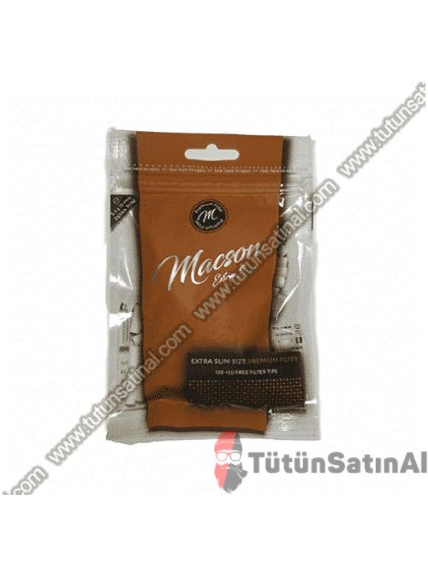 Macson Premium Filter Extra Slim 5.3mm Tütün Sarma Filtresi Macson Premium Filter Extra Slim 5.3mm Tütün Sarma Filtresi