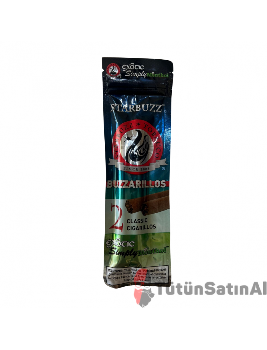StarBuzz Buzarillos Simply Menthol Classic Puro Satın al