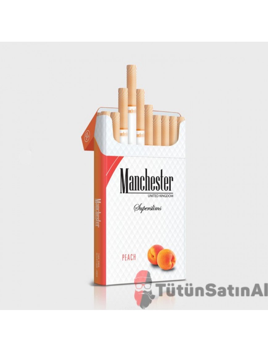 Manchester Superslims Peach – Şeftali Aromalı Sigara