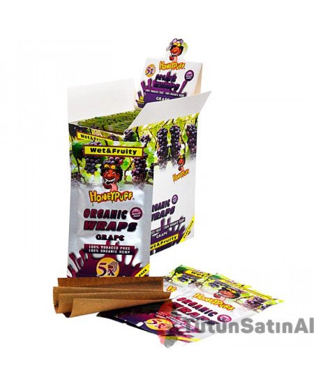 Honeypuff Organic Wraps Grape (Üzüm) Aromalı Sarma Kağıdı Honeypuff Organic Wraps Grape (Üzüm) Aromalı Sarma Kağıdı