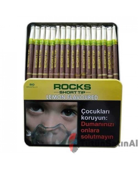 Rocks Short Tip Lemon Sigarillo -  Limon Aromalı