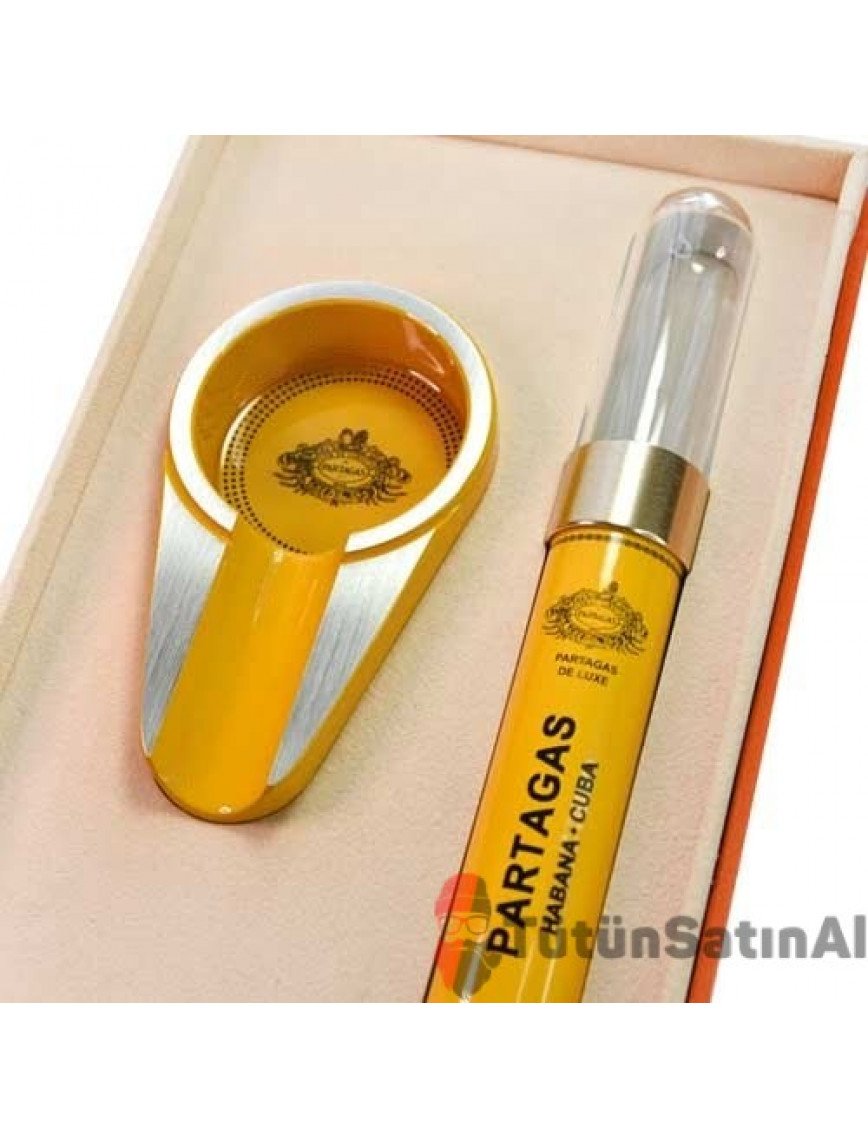 Partagas Tekli Tüp Humidor ve Küllük Seti Partagas Tekli Tüp Humidor ve Küllük Seti