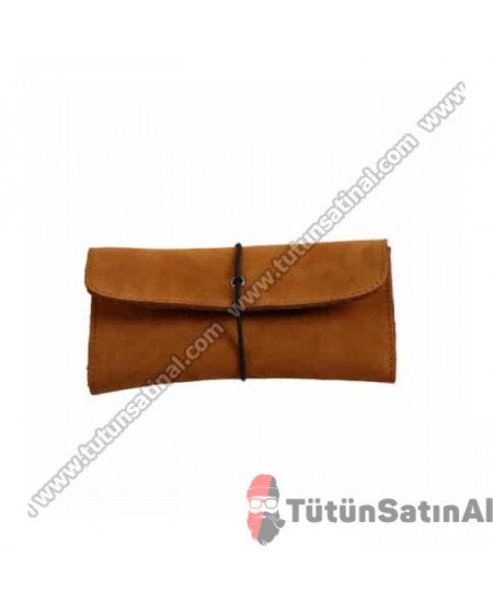 Deri Kese Orijinal Deri Tütün Kesesi - Açık Kahve Deri Kese Orijinal Deri Tütün Kesesi - Açık Kahve