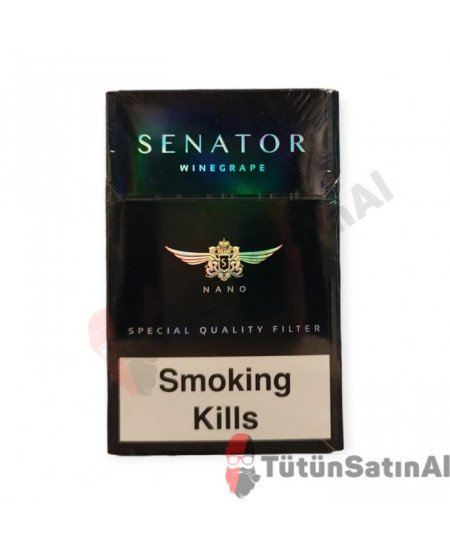 Senator Wine Grape (Üzüm Aromalı) Super Slim İthal Sigara Senator Wine Grape (Üzüm Aromalı) Super Slim İthal Sigara